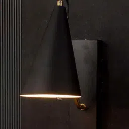 Whispering Homes Kalika Modern Wall Sconce - Black-picture-3