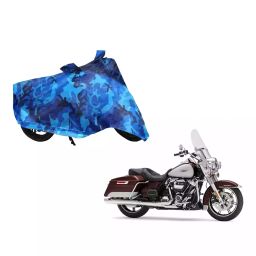 Auto Pearl Waterproof Two Wheeler Cover For Harley Davidson Road King (Blue)-31