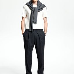 H&M Viscose-Blend Tailored Trousers-15