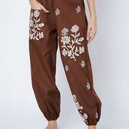 9rasa Women Ethnic Motifs Printed Smart Loose Fit High-Rise Easy Wash Trousers-38