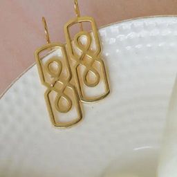 Johori Golden Dangler Earrings-image-44