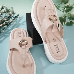 Elle Women's Nude Thong Wedges-image-25