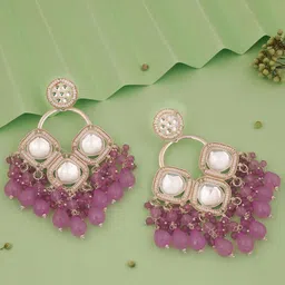 Anouk Diamond Shaped Jhumkas Earrings-image-30