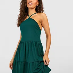 Boohoo Ribbed A-Line Mini Dress-picture-9