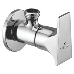Cliquin Opera Series Wall Mount Brass Angle Valve with Wall Flange in Chrome Finish-image-51