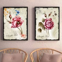 Art Street Magnolia Tapry Printed Grey Engineered Wood Wall Art (Set of 2)-18