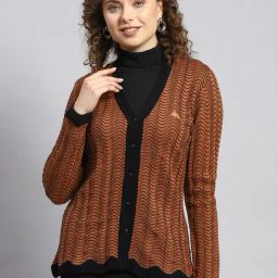 Monte Carlo Brown Printed Sweaters-image-39
