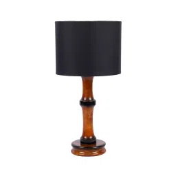Tucasa NTU-202 B-22 Table Lamp with Wood Base (Black)-20