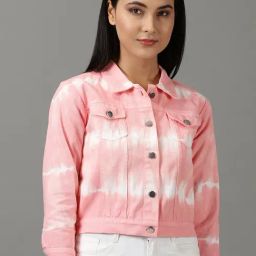 SHOWOFF Pink Tie - Dye Denim Jacket-image-19