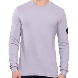 Calvin Klein Jeans Lavender Aura Cotton Slim Fit Self Pattern T-Shirt-image-26