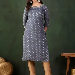 Sangria Embroidered Straight Kurta-image-53