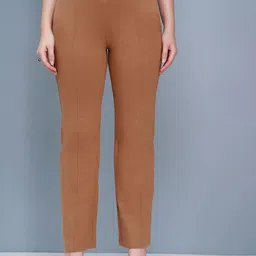 BRILLCO BIZZ Women Cotton Mid-Rise Regular Trousers-picture-49