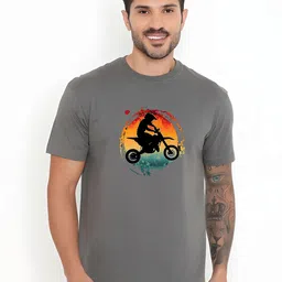 KaamBhari Graphic Printed Round Neck Regular Fit Cotton T-shirt-picture-29