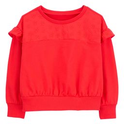 Carter's Baby Eyelet Crew Neck Top - Red-image-61