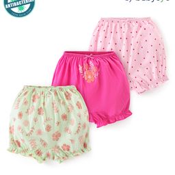 Babyoye Eco Conscious Cotton Bloomer With Floral & Polka Dots Print - Pink & Green-image-95