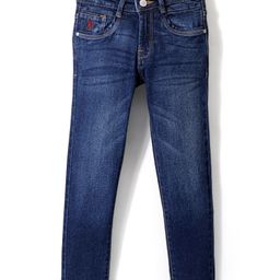U.S. Polo Assn Full Length Jeans Solid Color - Dark Blue-image-4