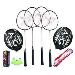AXG Scratch Resistant A-2000 Racquets set of 4 with Cover, 3 Plastic Shuttle and Net Badminton Kit (Maroon)-15