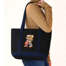 Kolorobia Eye catching Tote Handbag Embroidery-Black  Shoulder Bag For Women-image-90