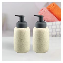 KOOKEE Ceramic Soap Dispenser for handwash for Bathroom, Off White, (Set of 2) (11007)-image-10