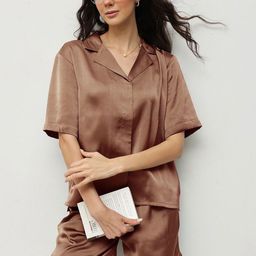 HOUSE OF S Satin Shirt With Shorts-image-90
