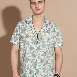 Anouk Men Smart Floral Opaque Printed Casual Shirt-image-58