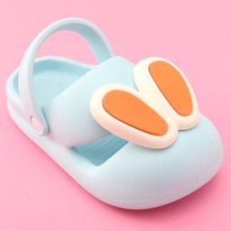 Oh! Pair Clogs with Back Strap Closure with Applique - Blue image 3