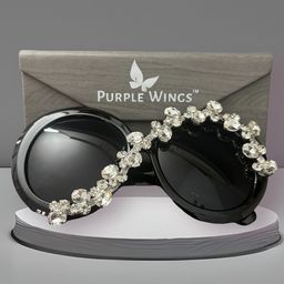 PURPLE WINGS Women Oversized Sunglasses with UV Protected Lens-30
