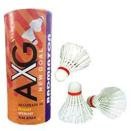 Axg New Goal  Inevitable Badminton Set Of 2 3 Feather Shuttles Net & Cover Badminton Kit - Green image 5