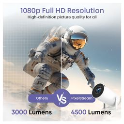iCruze PixelStream Smart Projector - white , built in streaming apps image 5