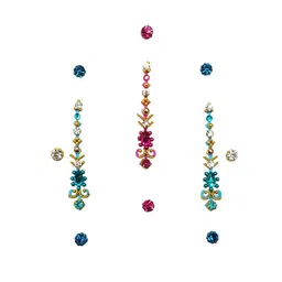 Comet Busters Set of 5 Handcrafted Reusable Traditional Designer Bindis - 016 image 3