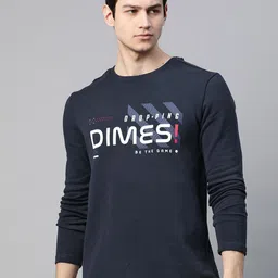 Alcis Men Navy Blue & White Printed Sweatshirt-picture-26