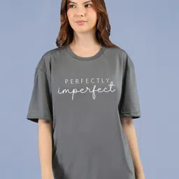 Mast & Harbour Women Typography Printed Drop-Shoulder Sleeves T-shirt-picture-13