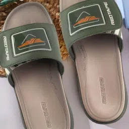 Red Tape Men's Olive Slides image 1