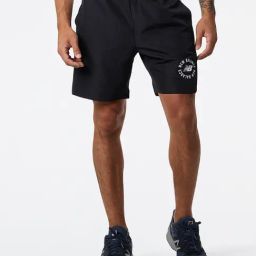 New Balance Black Comfort Fit Cotton Sports Shorts-image-24