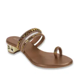 Metro Women's Antique Gold Toe Ring Sandals-picture-2