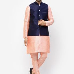 TS LIFESTYLE Men Regular Dupion Silk Kurta with Churidar-image-63