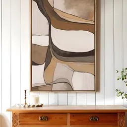 Art Street Beige & Brown Abstract Canvas Wall Art-image-14