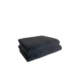 Spaces Solid Grey Cotton Hand Towels - Set of 2 image 2