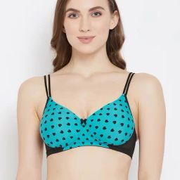 Clovia Blue Non Wired Padded T-Shirt Bra-image-44