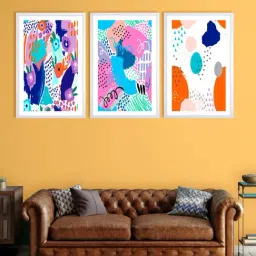 999store Multicolor Colorful Shapes Wall Painting-13
