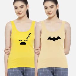 Friskers Multicolor Printed Camisole (Pack Of 2)-image-91