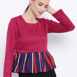 Belle Fille Maroon Full Sleeves Sweatshirt-picture-27