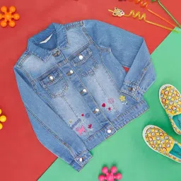 Pantaloons Junior Blue Cotton Printed Full Sleeves Jacket-picture-17