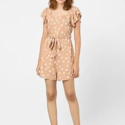 Vero Moda Brown Polka Dot Playsuit-image-25