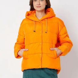 Vero Moda Orange Solid Jackets-image-29