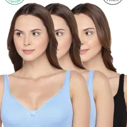Inner Sense Blue & Black Full Coverage Bra - Pack of 3-picture-4