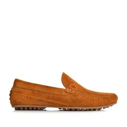 Language Shoes Men's Renji Driver Tan Loafers-image-16