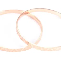Priyaasi Rose Gold Round Bangle - Set of 2 image 4