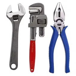 Agam Pipe Wrench, Adjustable Spanner and Combination Plier Combo (Set of 3)-29