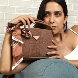 haute sauce by  campus sutra HAUTE SAUCE by Campus Sutra Denim-Curve Structured Shoulder Bag image 4